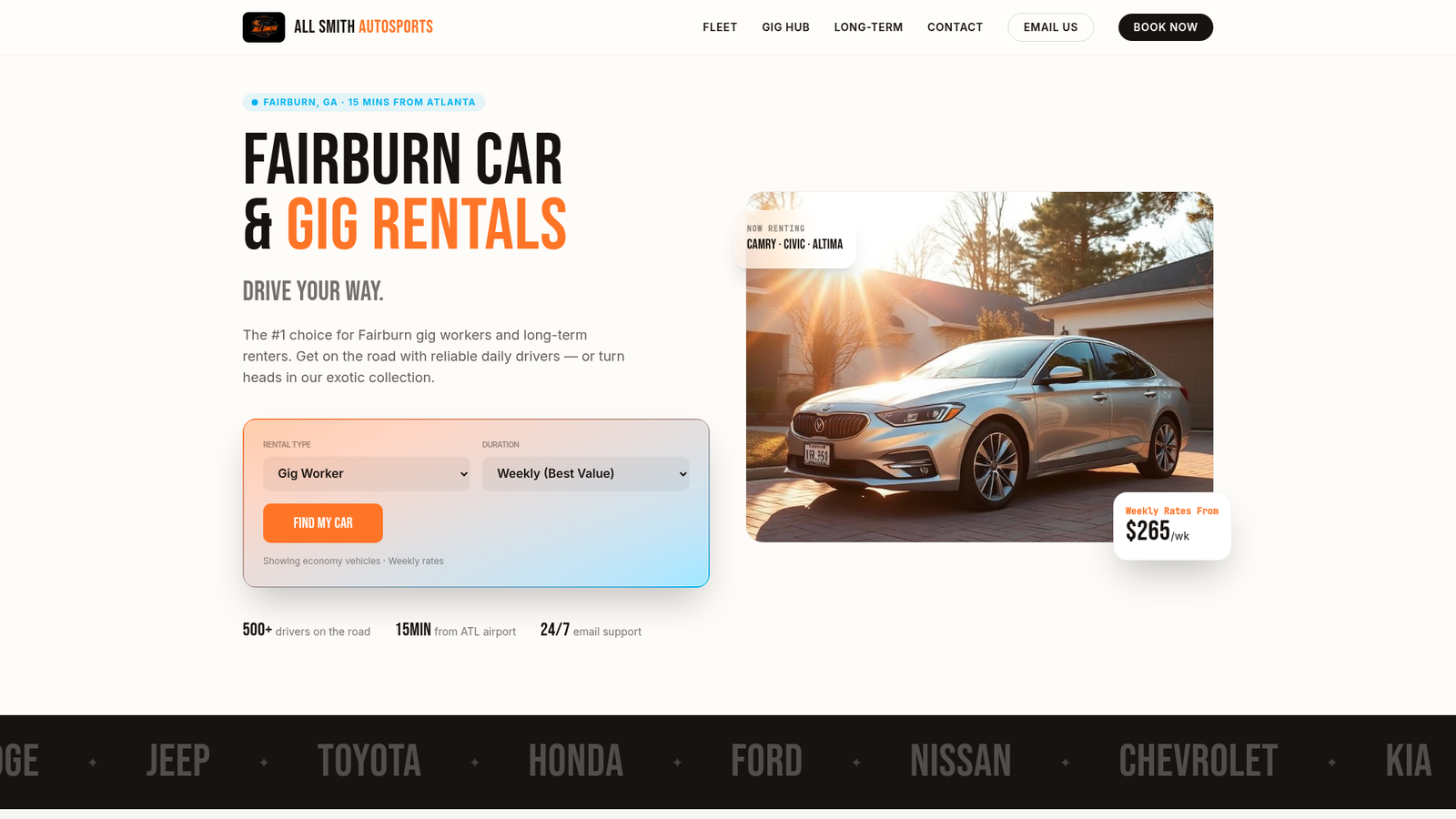 All Smith Autosports website